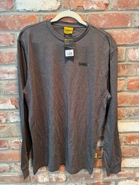 Dewalt Men's Long Sleeve Crewneck Shirt - Charcoal